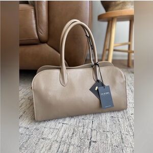 NWT Claudia Firenze Taupe Leather Satchel